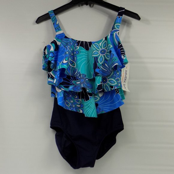 Paradise Bay Other - Paradise Bay Shell A Go 3-Tier One-Piece Swim Sz10